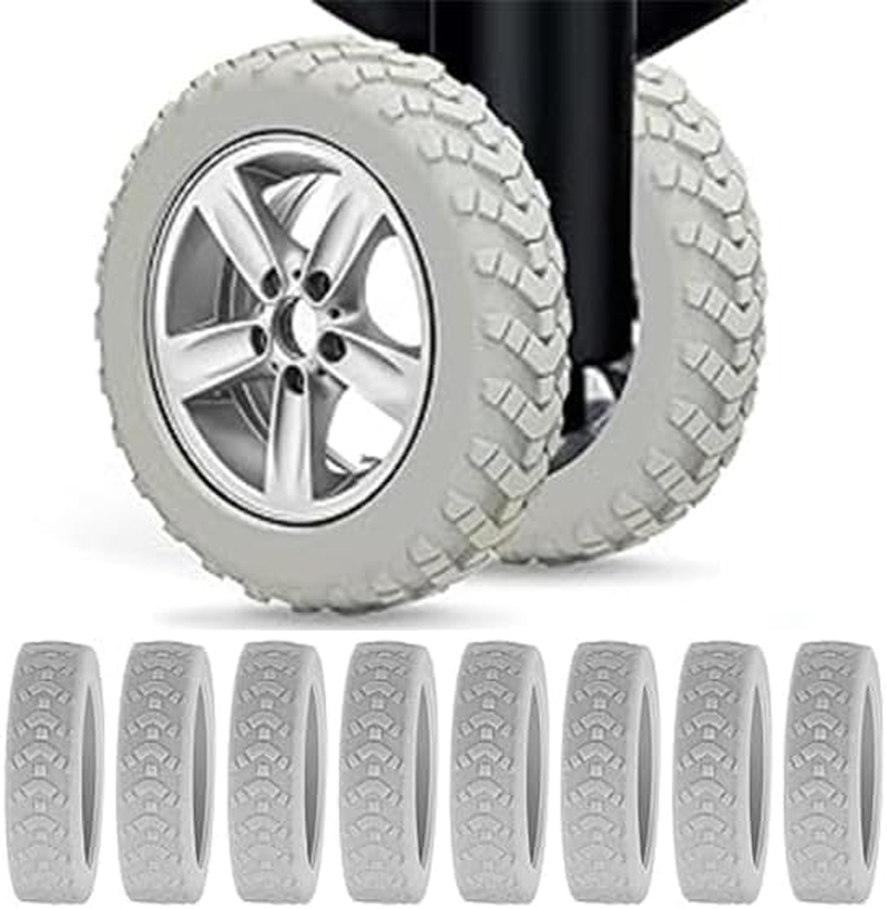 8Pcs Luggage Wheel Protector, Suitcase Wheel Covers for Compartment Protection (Black)