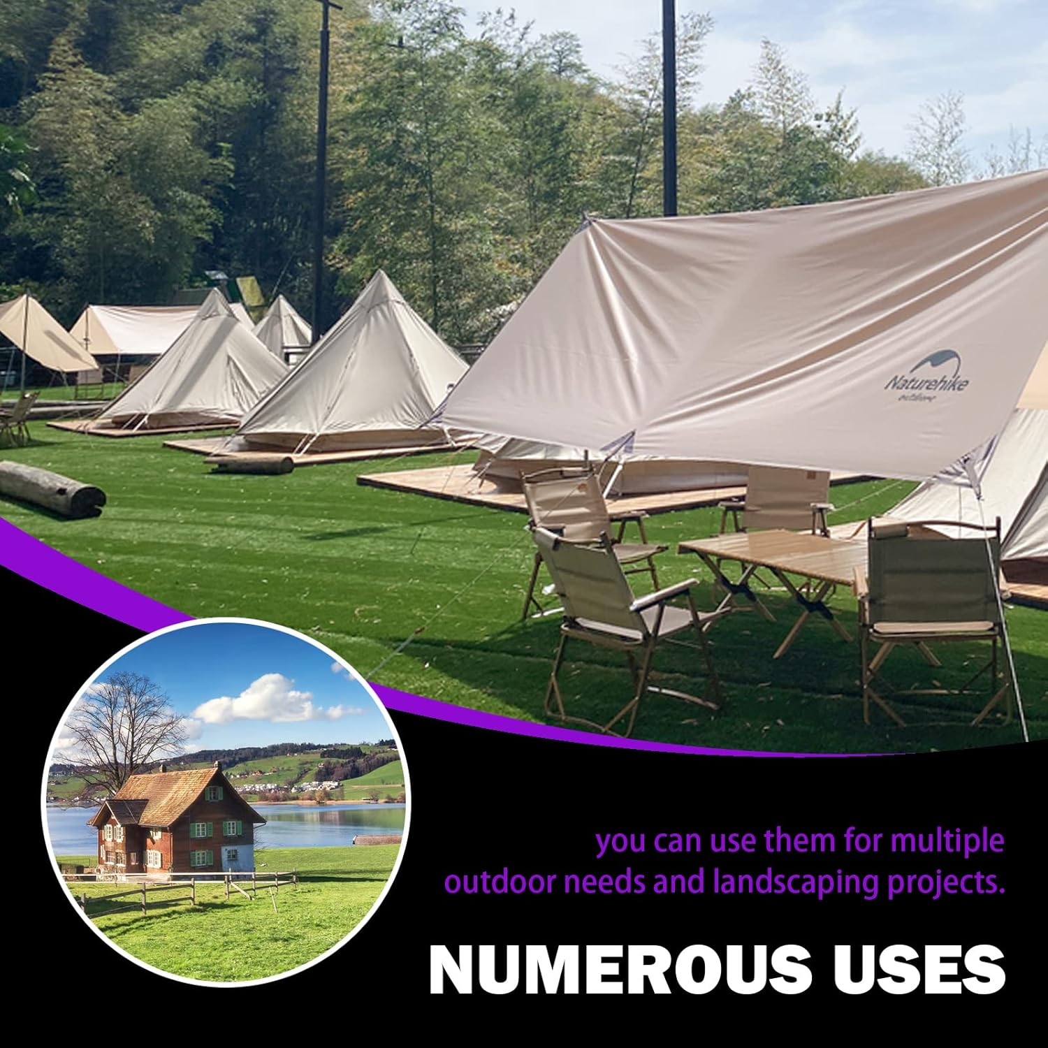 Swpeet 201Pcs U-Shaped Landscape Garden Stakes Staples and Plastic Fixing Gasket with Pick Hook Assortment Kit, Garden Lawn Landscape Staples for Irrigation Hoses, Fixed Fences, Artificial Turf Nails image number 2