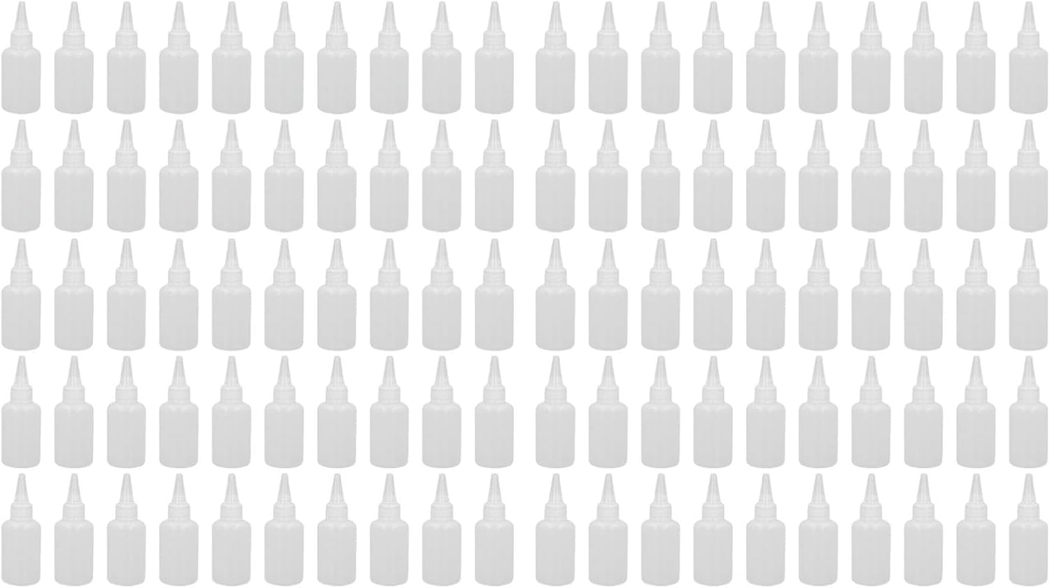 100Pcs Plastic Squeeze Bottles, 60Ml Translucent Empty Squirt Bottle with Scale, Multi Purpose Leak Proof Squeeze Dispensing Bottle for Liquid Oil Pigment Ink Syrup Dressing image number 3