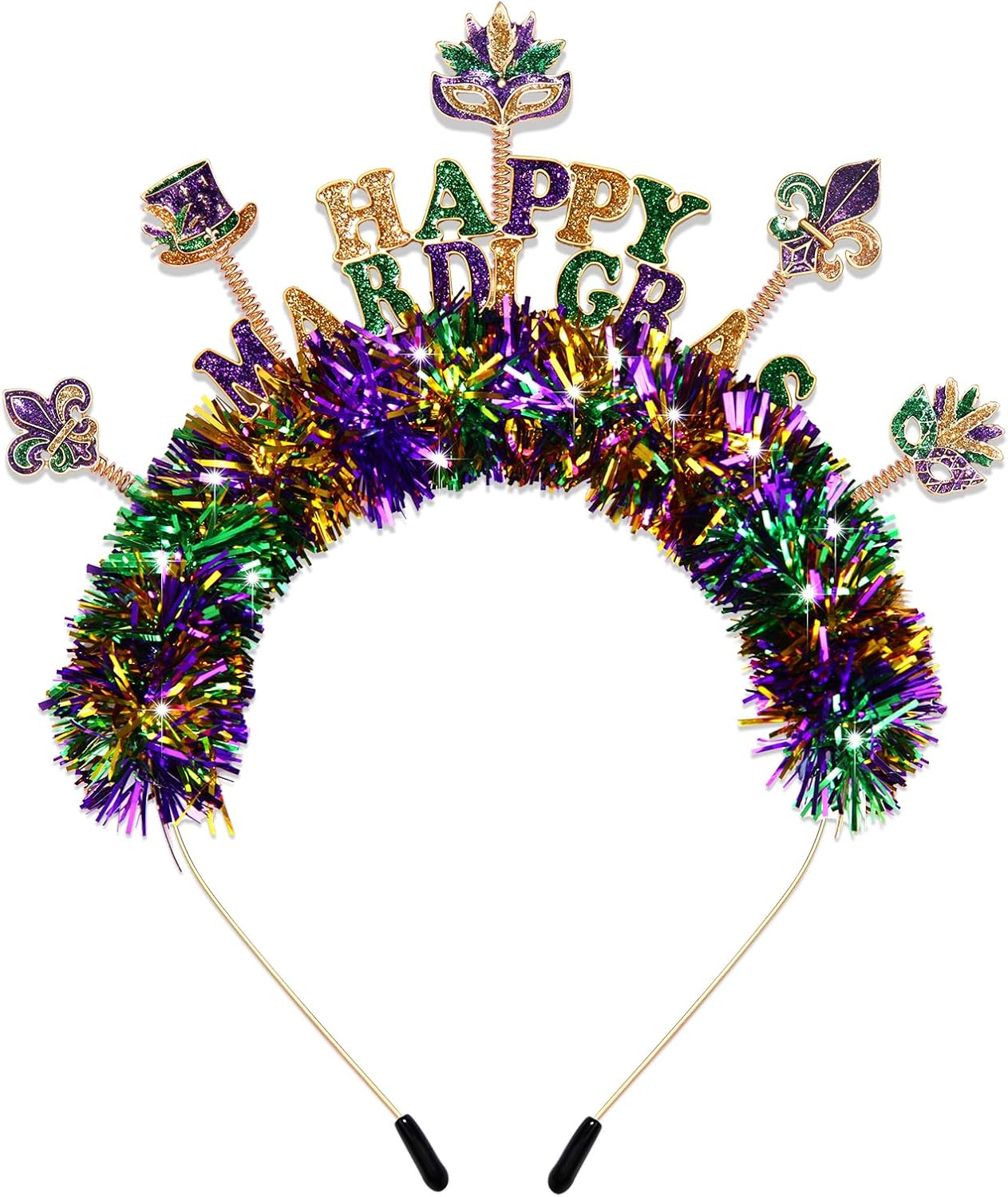 FAERLIIRY Happy New Year Headband 2024 New Years Headband for Women Girls Disco Ball Glitter Headpiece Holiday Headbands Hair Accessories New Year'S Eve Celebration Party Gifts (Happy New Year)