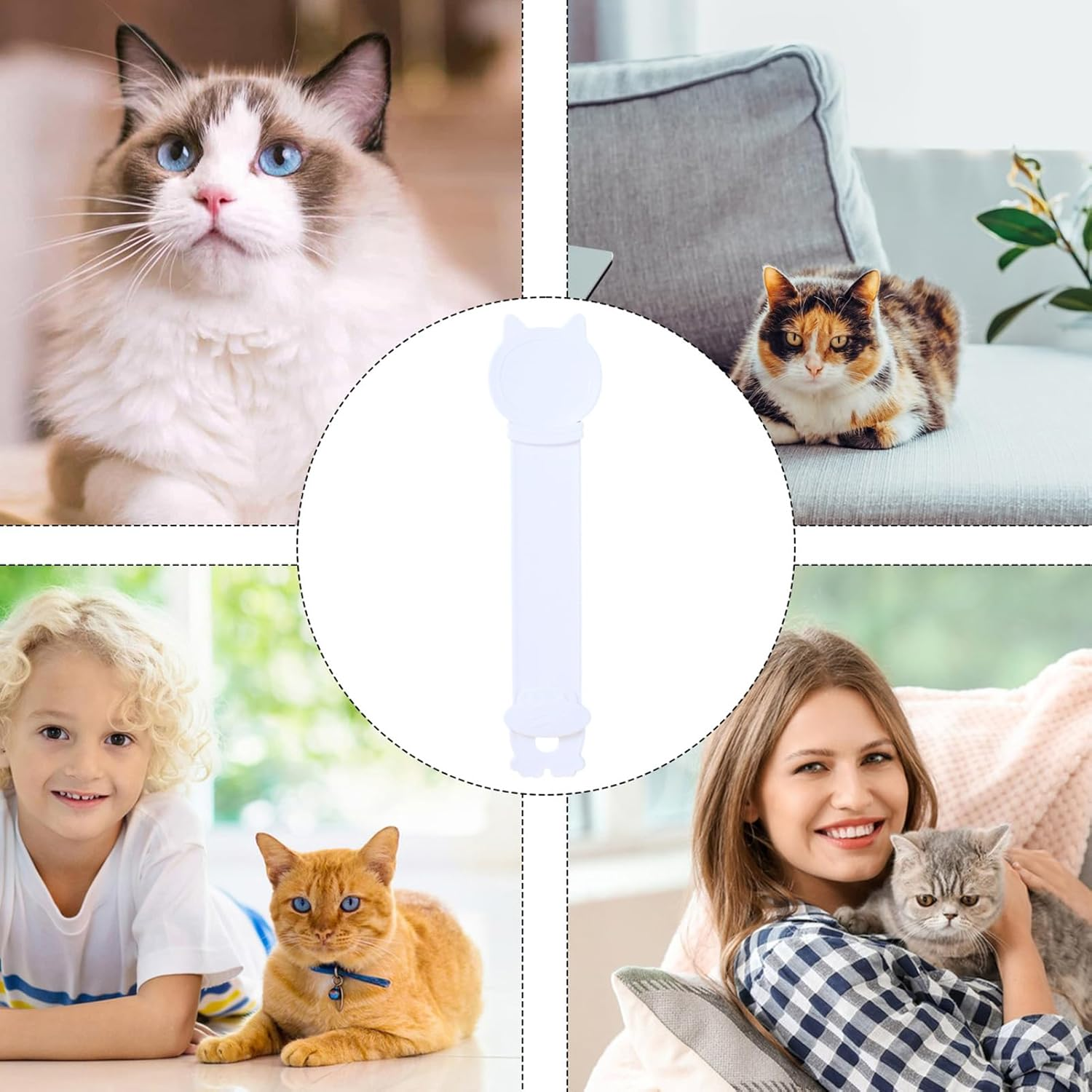 Cat Food Spoon,Multifunctional Sturdy Pet Food Spoon - Anti-Overflow Pet Supplies for Home Outdoor Travel Feeding Kitty Kitten image number 3