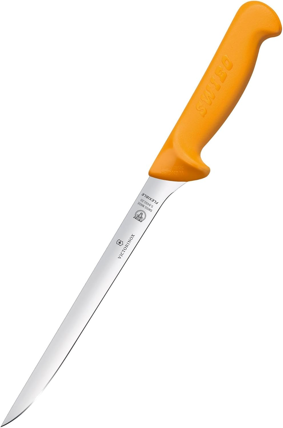 Victorinox Swibo Professional Fish Filleting Knife, 20Cm Stainless Steel Blade, Non-Slip Yellow Handle, Swiss Made image number 1