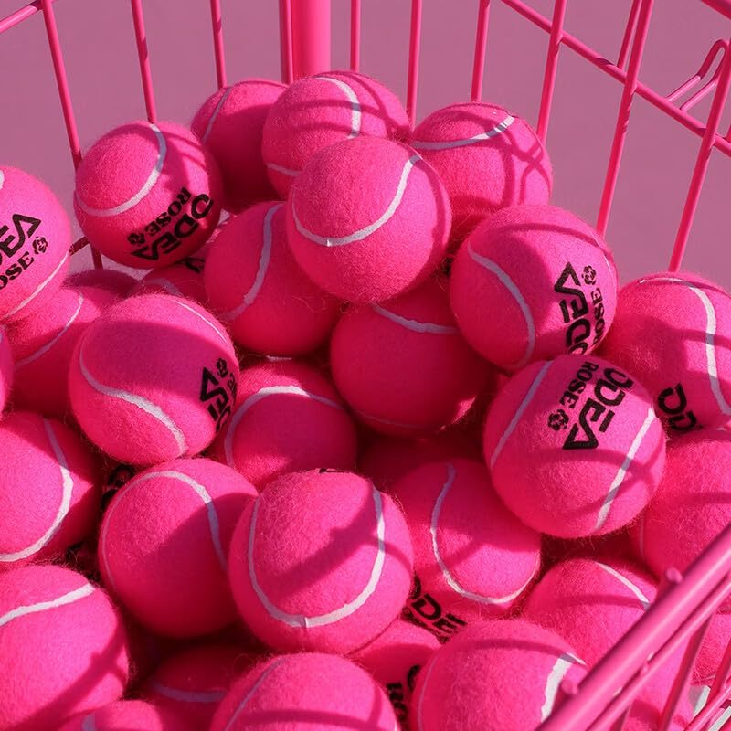 Odea Rose Pink Tennis Balls,Durable Felt & Precision Control,Stylish for Women, ITF Certified, All-Court Use image number 2