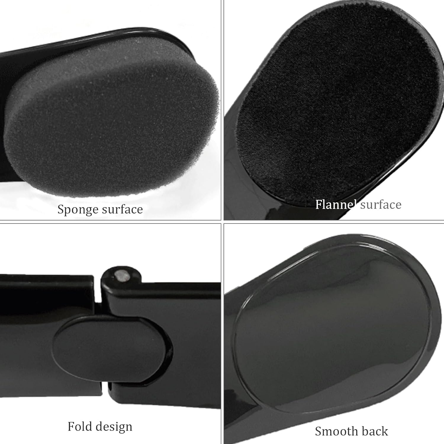 Self-Tanners, Back Applicator Long Handle Lotion Applicator for Back Portable Travel Self Sunscreen Applicator with Long Reach Folding Handle for Elderly, Women (Black)