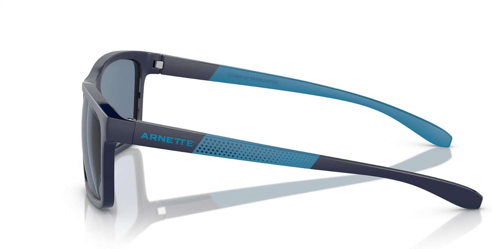 ARNETTE Men'S An4328U Middlemist Universal Fit Rectangular Sunglasses - 58. Millimeters, Black/Rose Gradient Grey Mirrored Blue image number 7