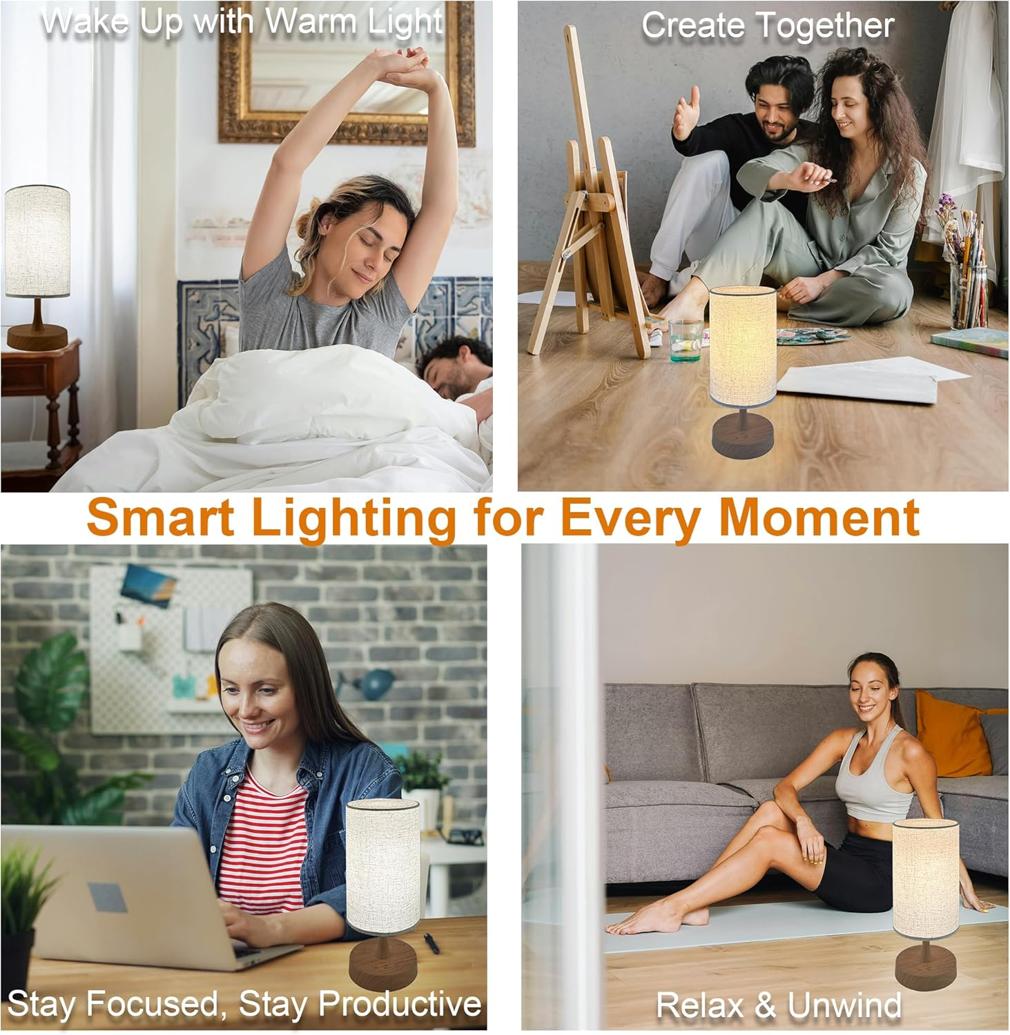 SAD Lamp 10000 Lux, Uv-Free Daylight Light Therapy, 360&deg; Linen Shade, 3 Colour Temperatures & 4 Brightness, Timer & Memory, Remote + Touch, USB Charging for Home/Office image number 4