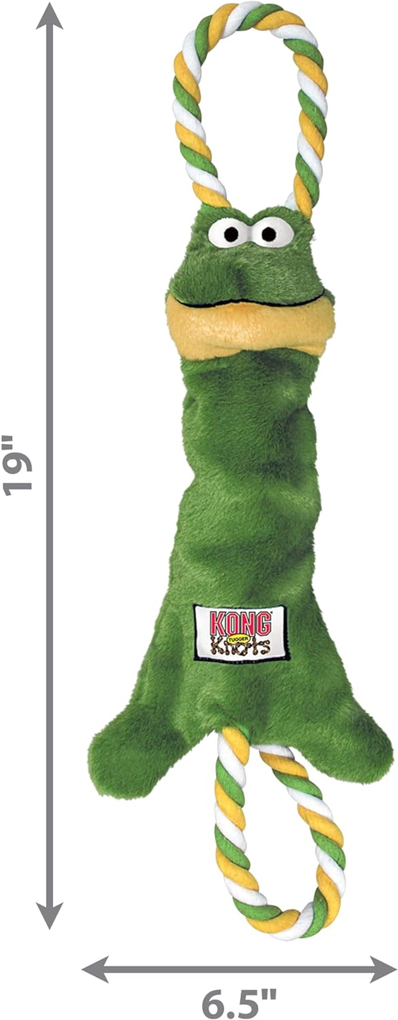Kong NK11 Tugger Knots Frog Dog Toy, Green, Medium/Large image number 5