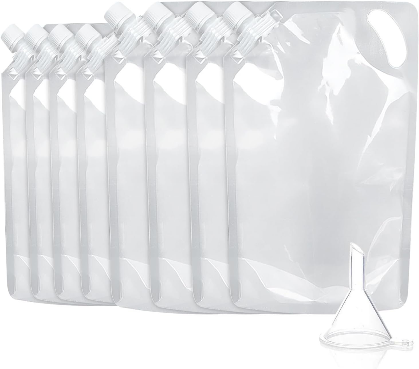 8 PCS Reusable Sorting Pouches for Adults, Plastic Flasks for Liquor Disguise with Funnel, Hidden Drink Pouches for Alcohol image number 3