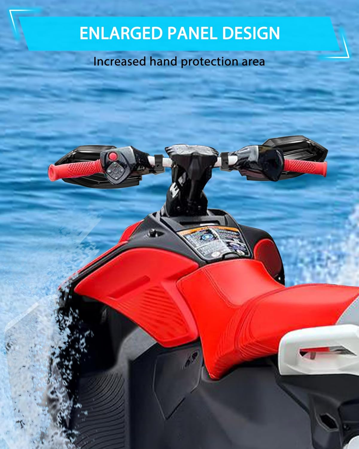 SAUTVS Handguards Protector Wind Deflector for Sea-Doo Spark Trixx 2025+ Models Accessories, Plastic Hand Guards Handlebar Large Air Deflectors image number 4