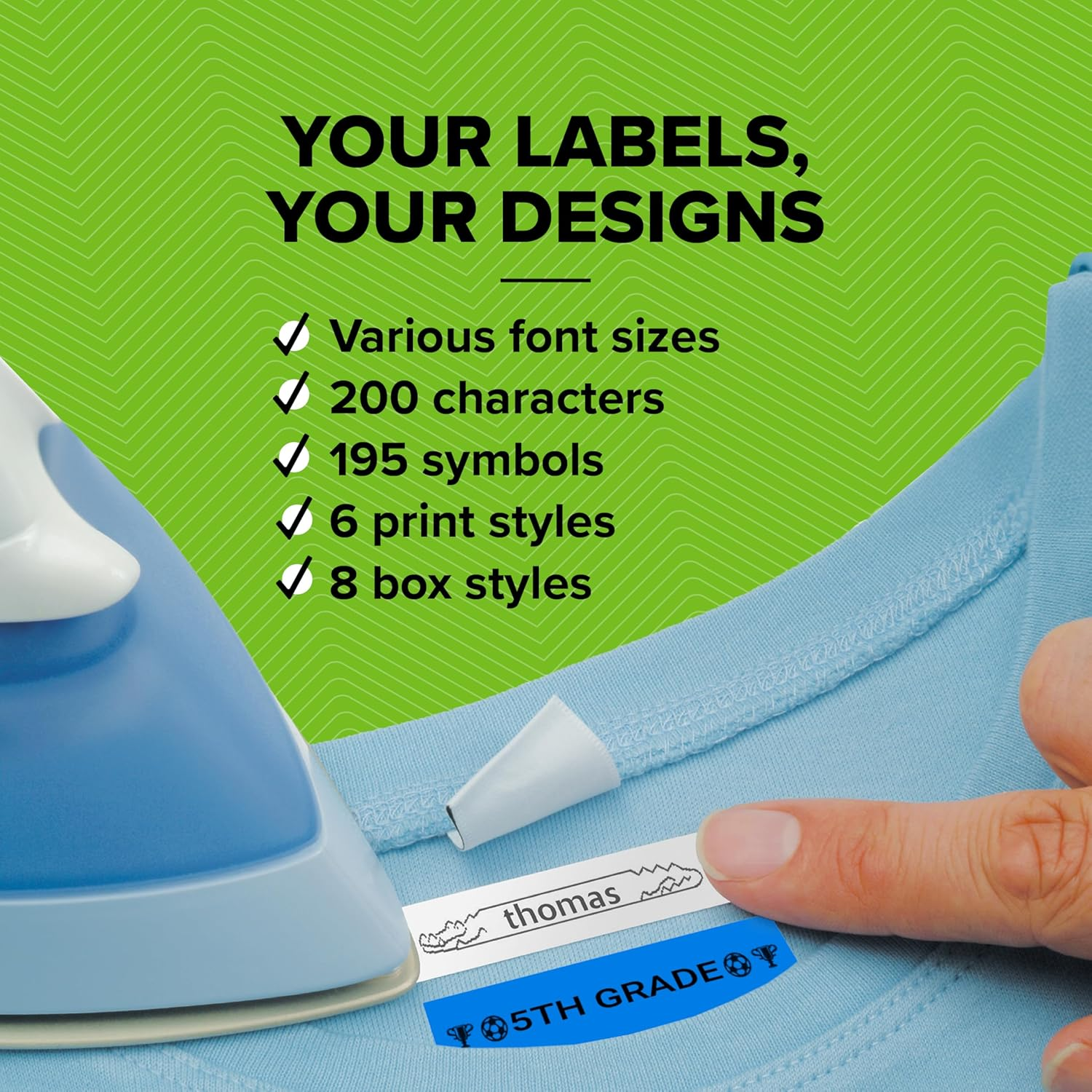 DYMO Bundle Letratag 100H Handheld Label Maker with 3 Bonus Labeling Tapes, Easy-To-Use, Great for Home and Office Organization, Silver image number 6