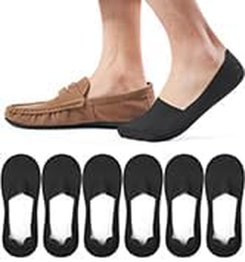 6 Pairs Mens Invisible Trainer Socks, No Show Socks Women Non Slip Nylon Hidden Shoe Socks Lightweight for Summer