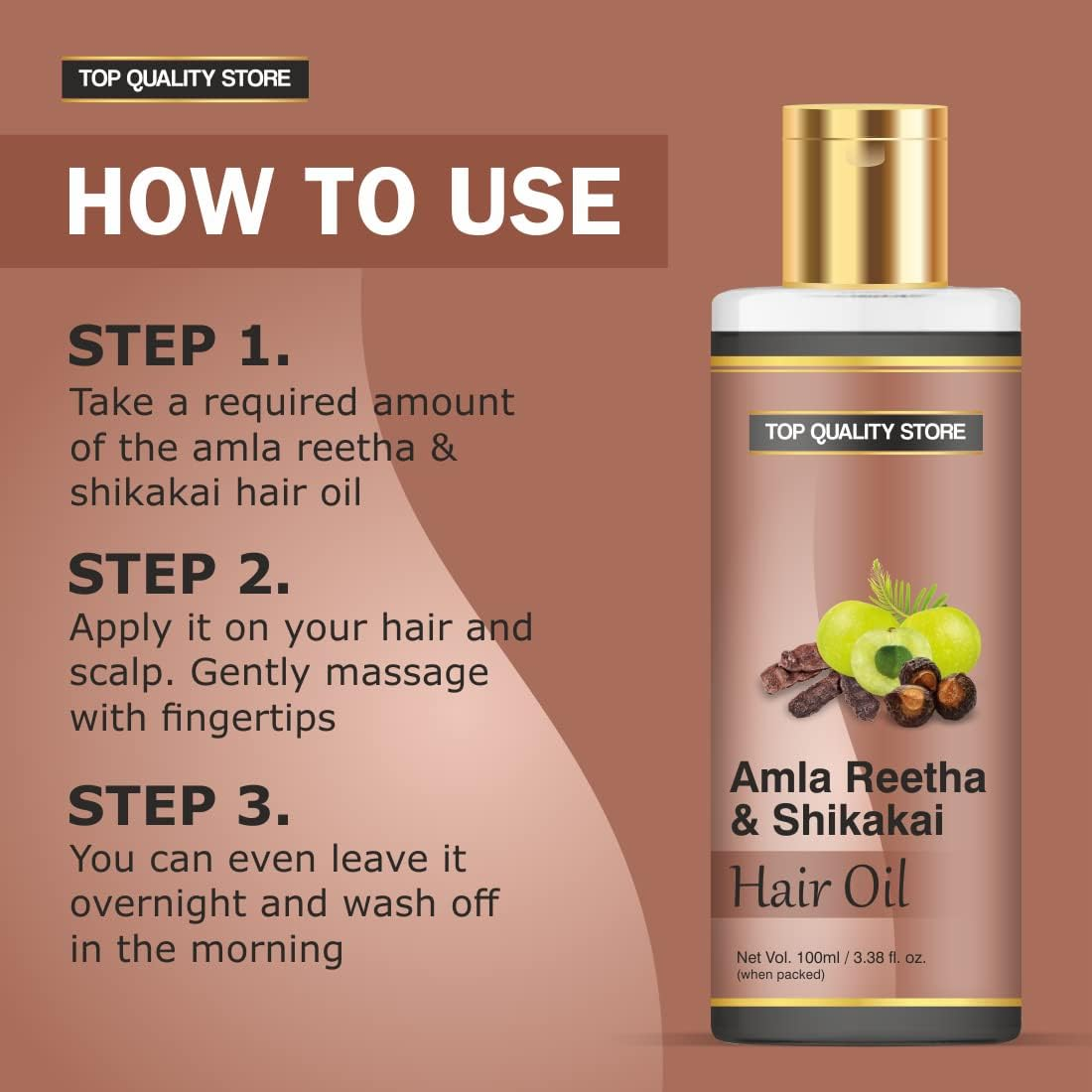 Top Quality Store Amla Reetha and Shikakai Hair Oil for Hair Growth Control Hair Fall