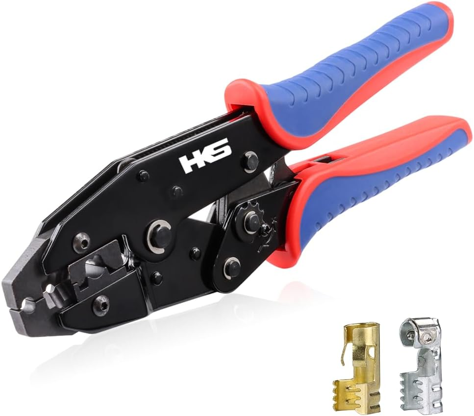 HKS Spark Plug Connector Crimping Tool for Ignition Cable and Spark Plug Wire - Ratcheting Wire Crimpers - Max Diameter 8.5Mm - Ratchet Terminal Crimper - Electrical Crimping Tool image number 1