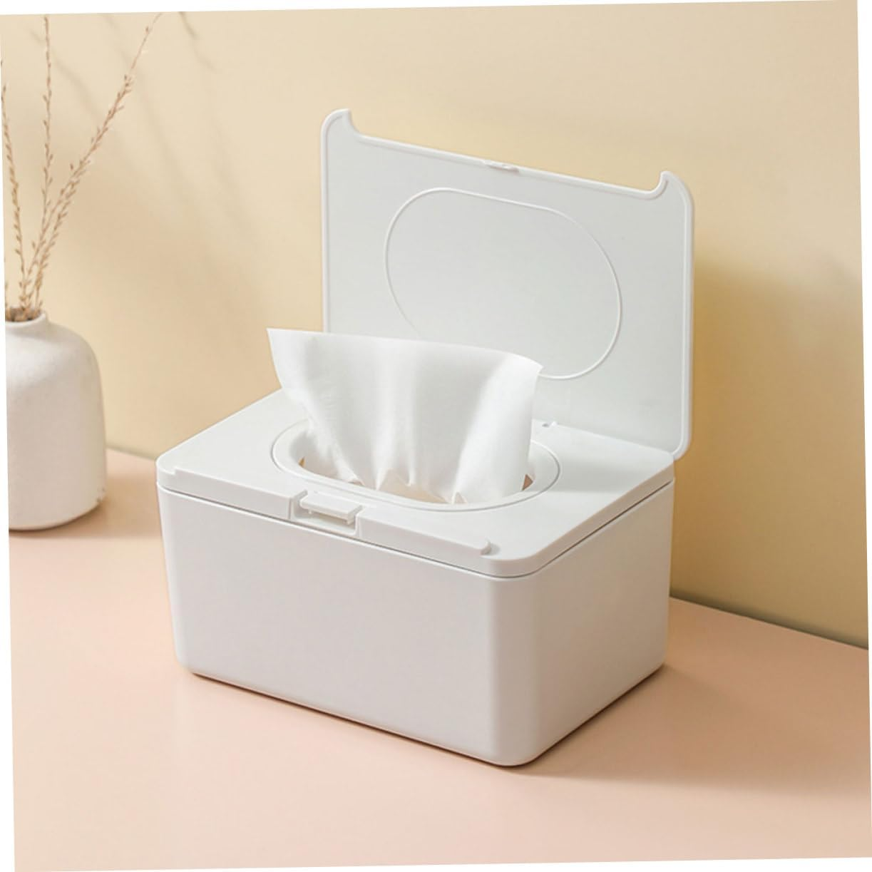 2Pcs Wipe Dispensers Portable Reusable Wipe Holders for Bathroom Storage Compact Containers for Wet and Dry Desktop Organizer image number 3