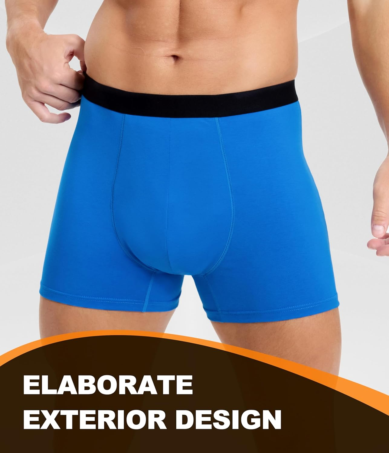 SUNCHIRI Men'S Incontinence Underwear, 150 ML Absorbency Washable and Reusable Cotton Leakproof Protection Boxer Briefs 3 Pack (Multicolor, Medium) image number 1