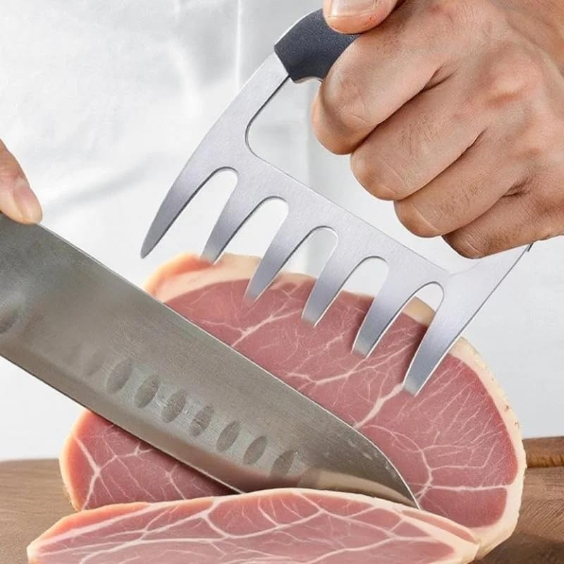 Grills Soft Touch Meat Claws, Stainless (Silver-1 PC) image number 5