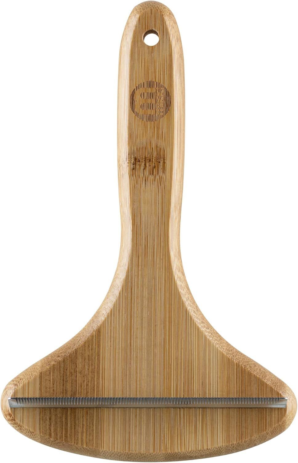 Mikki Bamboo Moult Master Brush Blade for Dog & Cat Grooming, Shedding & Undercoat, Safely Removes Loose Hair, with Anti-Rust Stainless Steel Teeth, Large