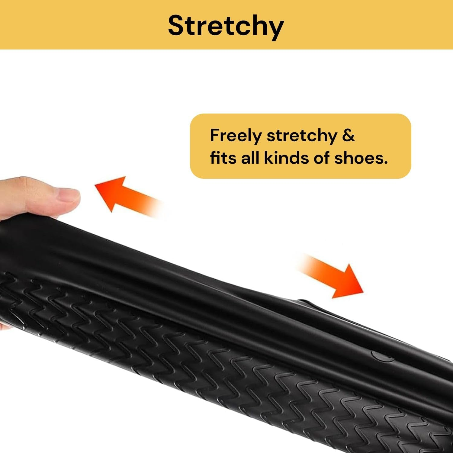 EZONEDEAL Waterproof Shoe Covers, Silicone Waterproof Shoe Covers Non-Slip Waterproof Overshoes Silicone Rubber Rain Boot Covers Shoe Protective Covers Non-Slip Shoe Boots Easy Clean Shoe Covers (L) image number 6