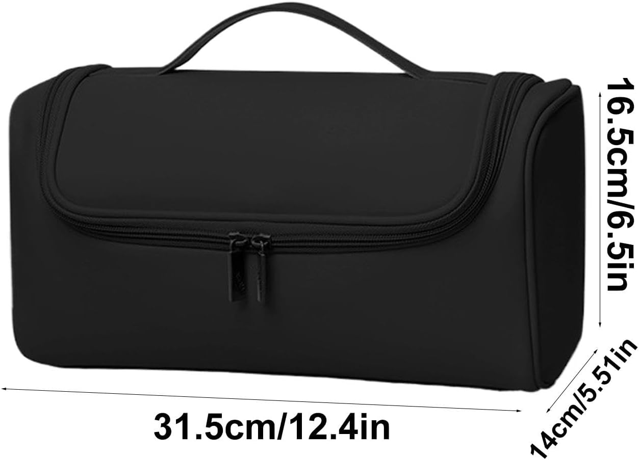 Hair Dryer Case, Hair Dryer Bag, Curling Iron Storage Case, Portable Waterproof Travel Case for Hair Dryer, Curling Iron, and Accessories, 12.4X5.51X6.5 Inches Compact PU Carrying Case image number 6