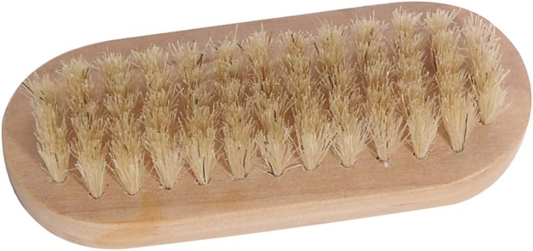 Beaupretty Double-Sided Fingernail Cleaning Brush for Men and Women, Oval Pig Bristle Nail Scrub Tool in Beige, Home Manicure and Pedicure Nail Cleaning Accessories image number 1