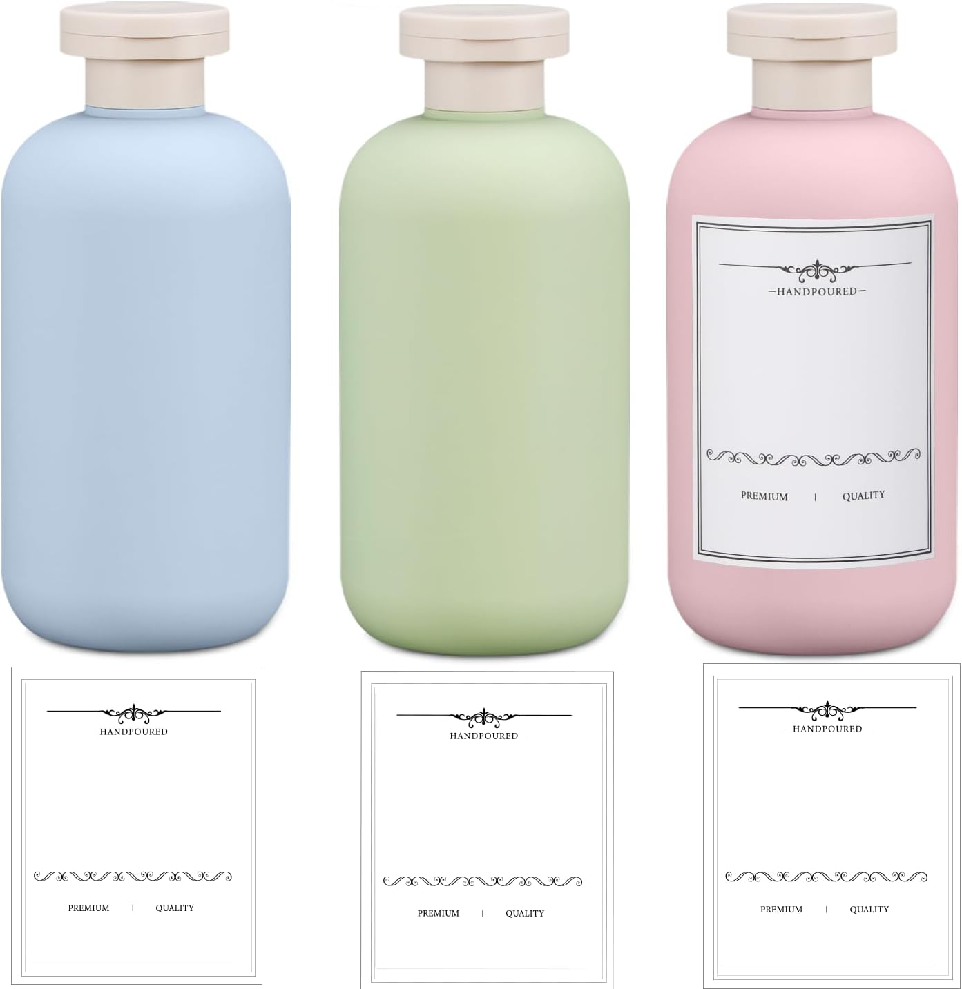 UMETASS Travel Shampoo Bottle, Empty Plastic Squeeze Bottles 10Oz with Flip Cap, Lotion Container for Tavel Size Shampoo and Conditioner