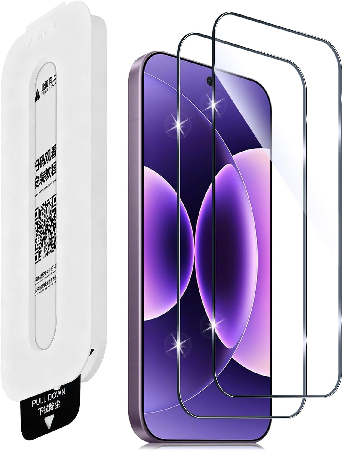 Aerku Pack of 2 Screen Protectors for Xiaomi Mi 17 Pro Max 5G for Tempered Glass, [Car Installation] 0.33 Mm Ultra Clear Film, 9H Hardness Screen Protector, Anti-Bubble, Anti-Scratch Protective Glass image number 6