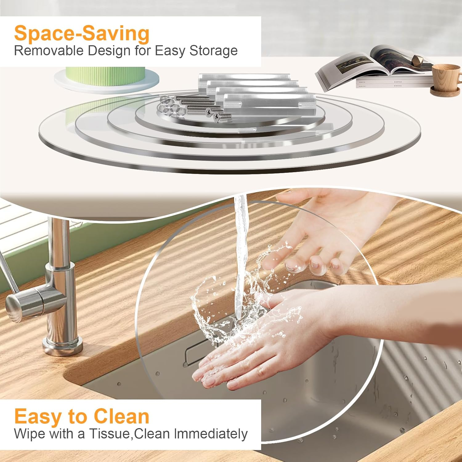 5 Tier Clear Cupcake Stand,Round Acrylic Cupcake Display Stand Dessert Tower Pastry Stand for Wedding Birthday Theme Party- 15.7 Inches (Transparent） - 4-Tier image number 6