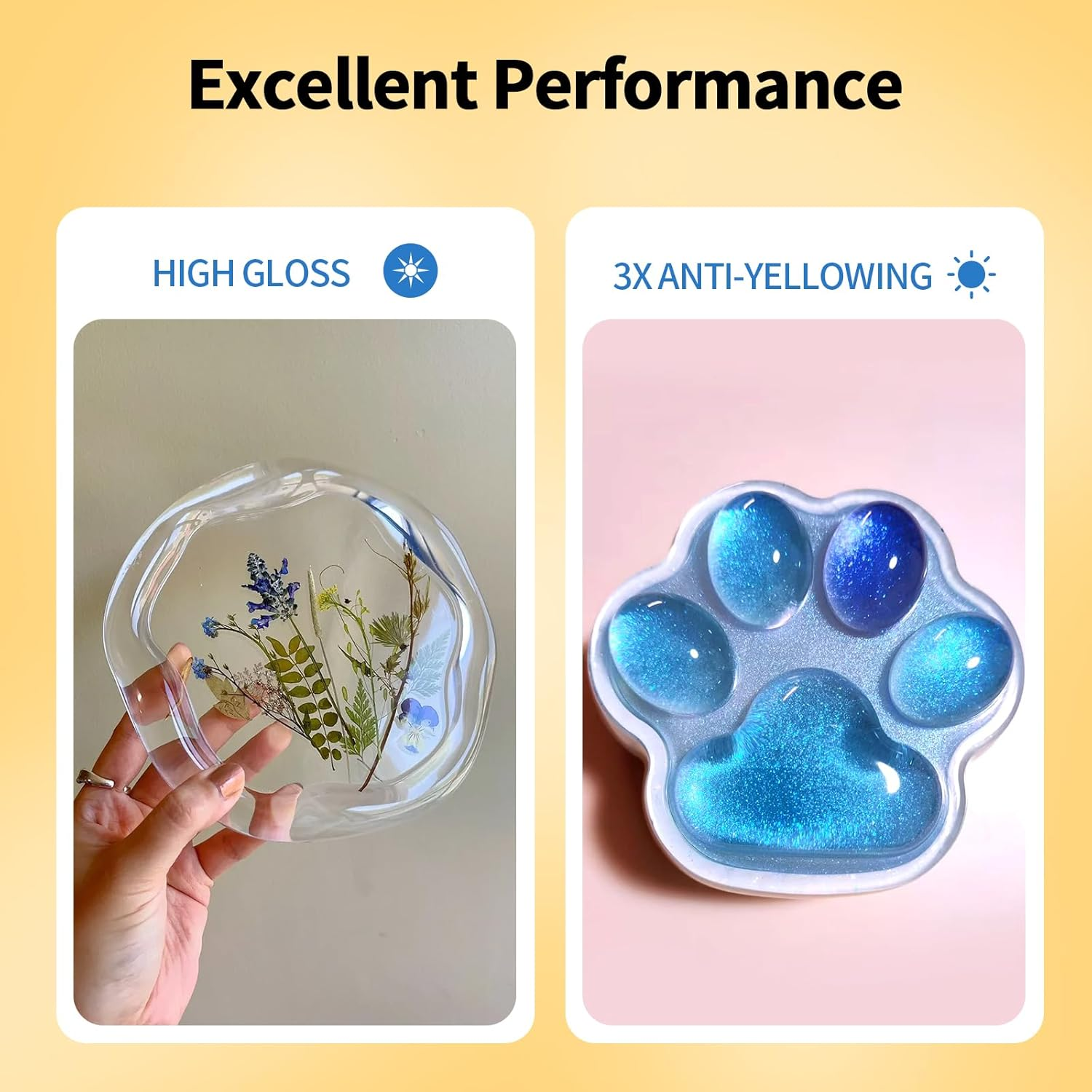 Xinm 1 Gallon Epoxy Resin Kit, 0.5 Gal Resin & 0.5 Gal Hardner, Bubble Free & Crystal Clear Ideal for DIY Crafts image number 3