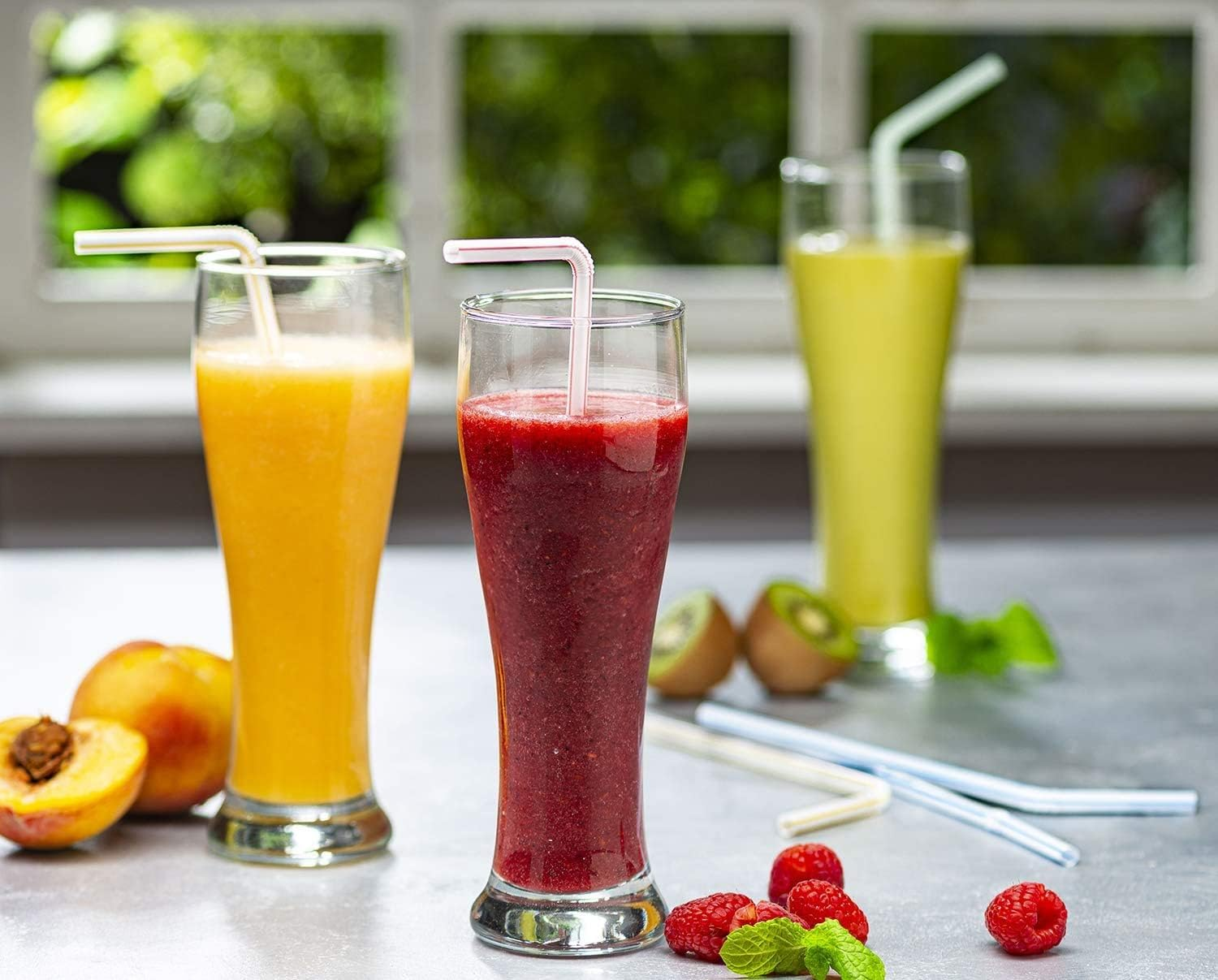 600 Pcs Reusable Straws, 20Cm Long, Multiple Colors Straws,Stripes Multiple Colors Straws,Suitable for Party, Various Drinks, Juice, Milk, Tea image number 5