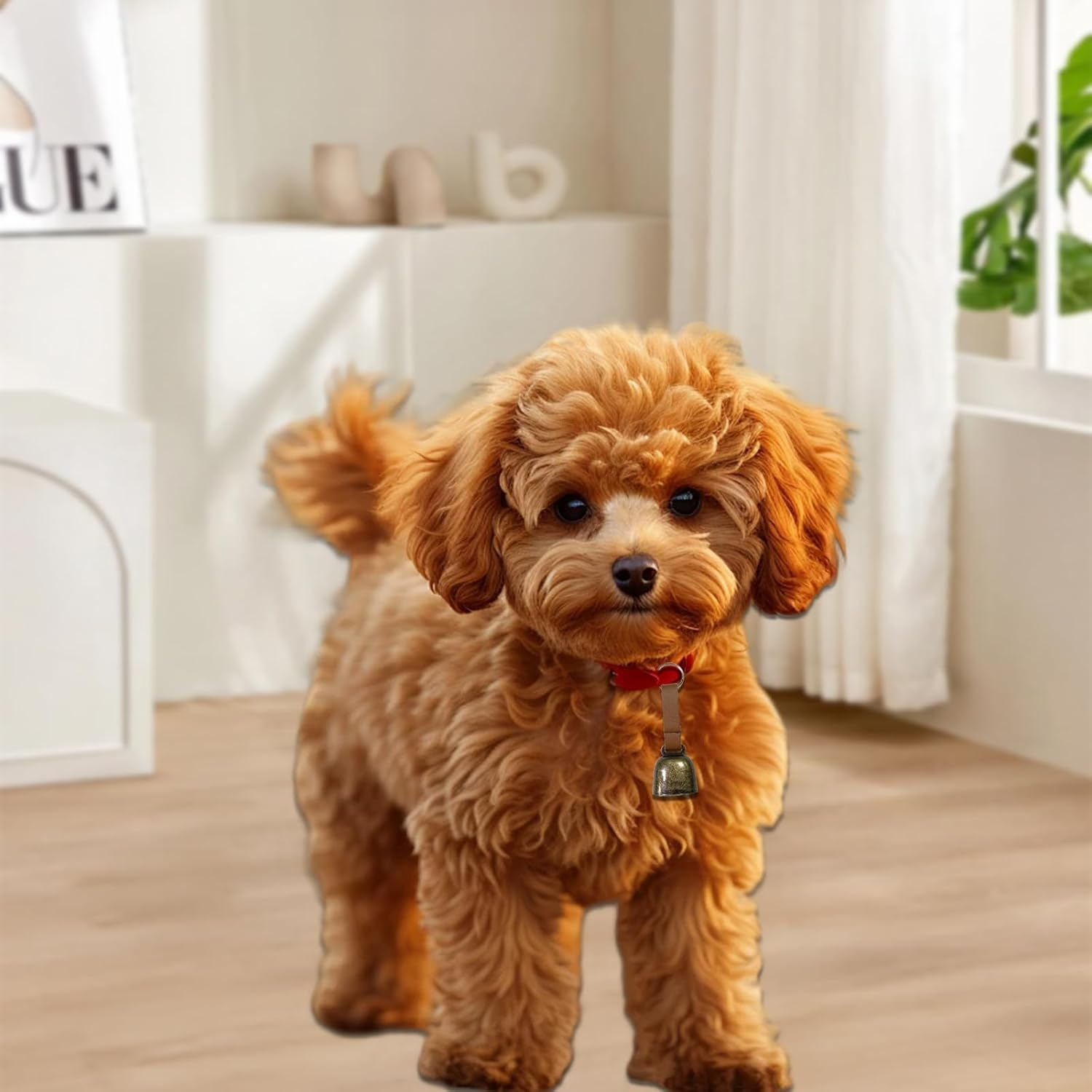 Small Cow Bell for Dog Collar with Leather Strap, Bear Warning Bell, Loud Cowbell, Anti-Lost Grazing Copper Training Bells, Pet Tracker Noise Maker for Puppies Cat Horse Sheep Goat - 4 Pack image number 3