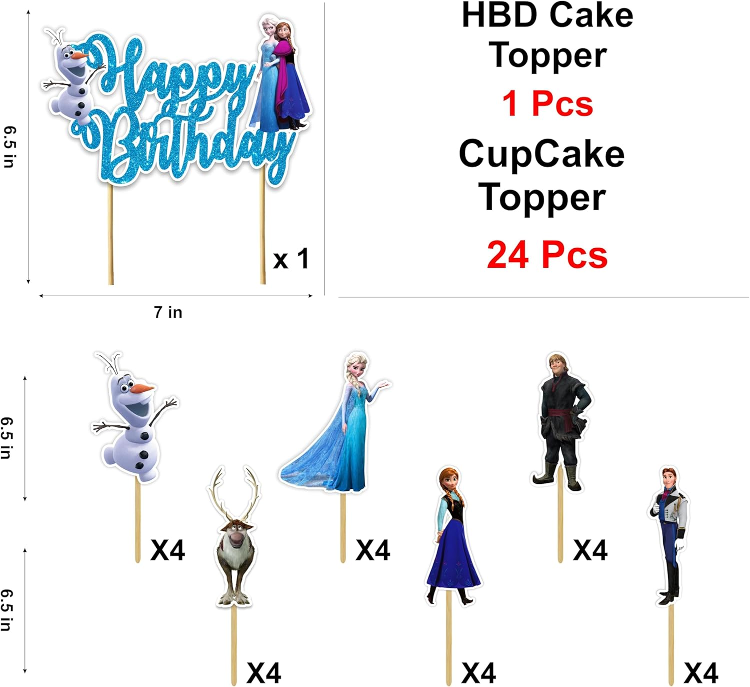 Frozn-Theme Birthday Party Supplies Bring Icy Elegance and Adventure to Celebrations. Perfect for Kids&rsquo; Birthdays and Winter-Themed Events image number 4
