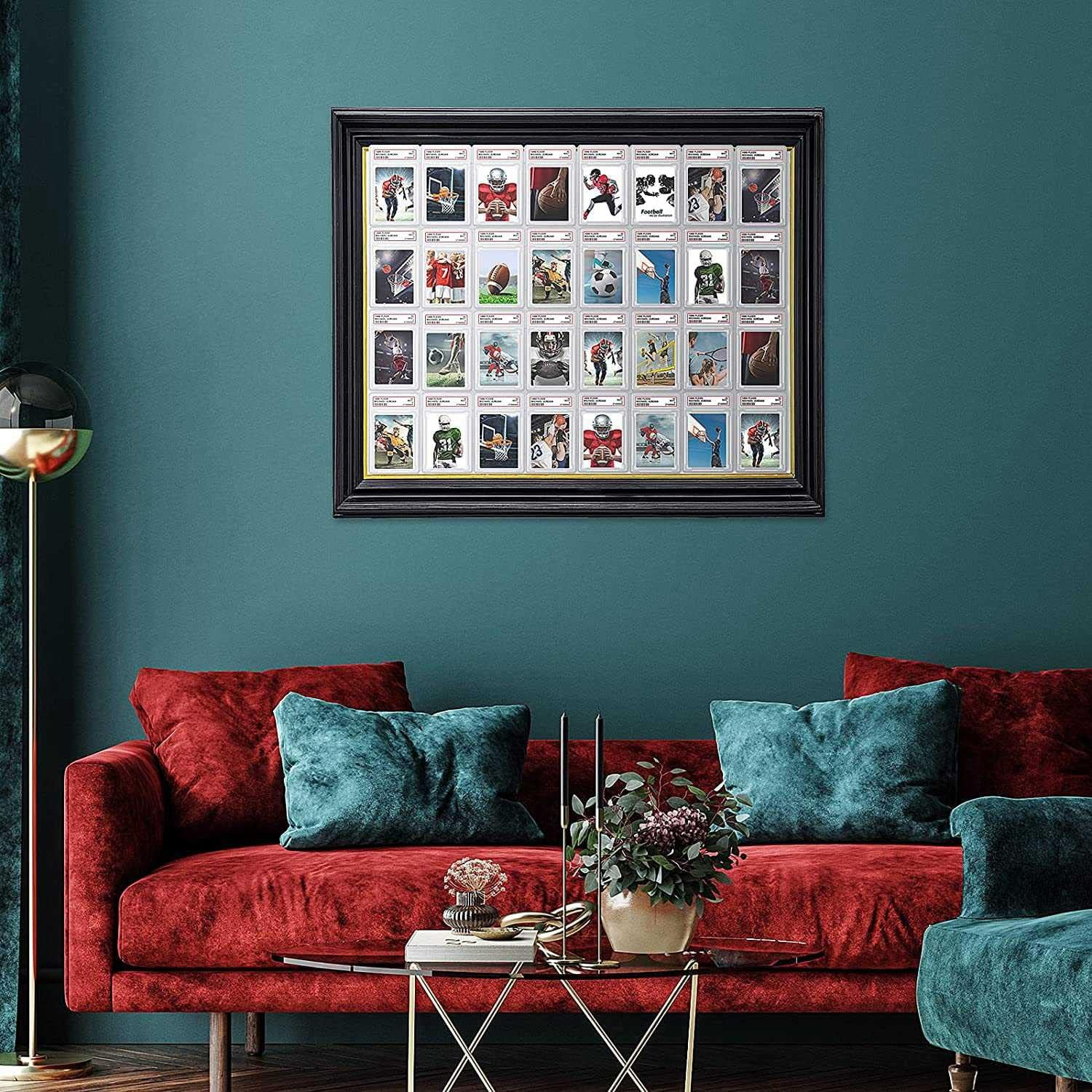 10 Pcs Trading Cards Protector Case Acrylic Clear Graded Card Holders with Label Position Hard Card Sleeves