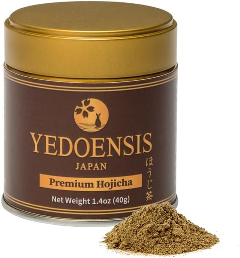 YEDOENSIS Premium Hojicha - Authentic Japanese Roasted Green Tea Powder (40G Tin)