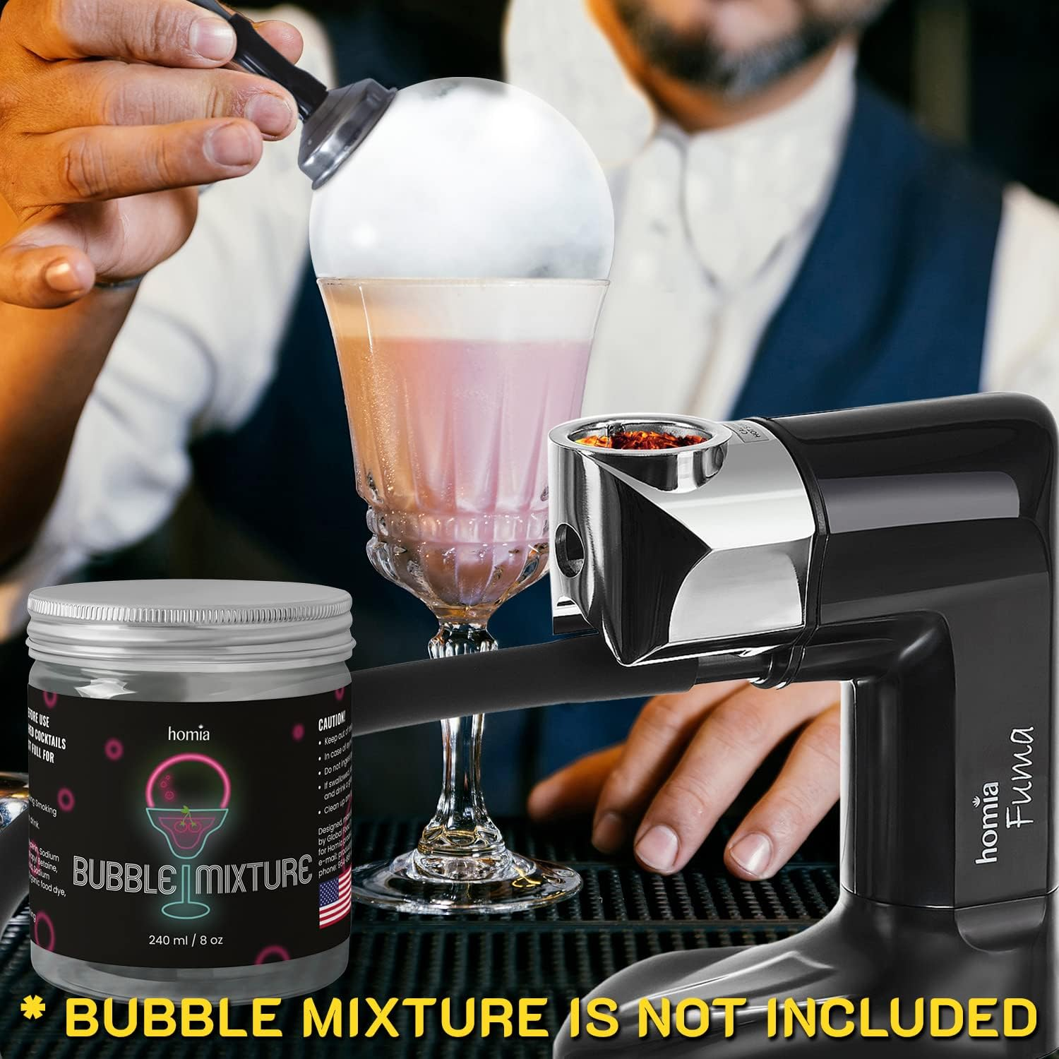 Cocktail Smoker Kit - Whiskey Smoker Kit - Smoke Infuser - Universal Kit, 14 PCS, Smoker Machine with Accessories and Wood Chips - Indoor Smoker - Gift for Men - Extended image number 3