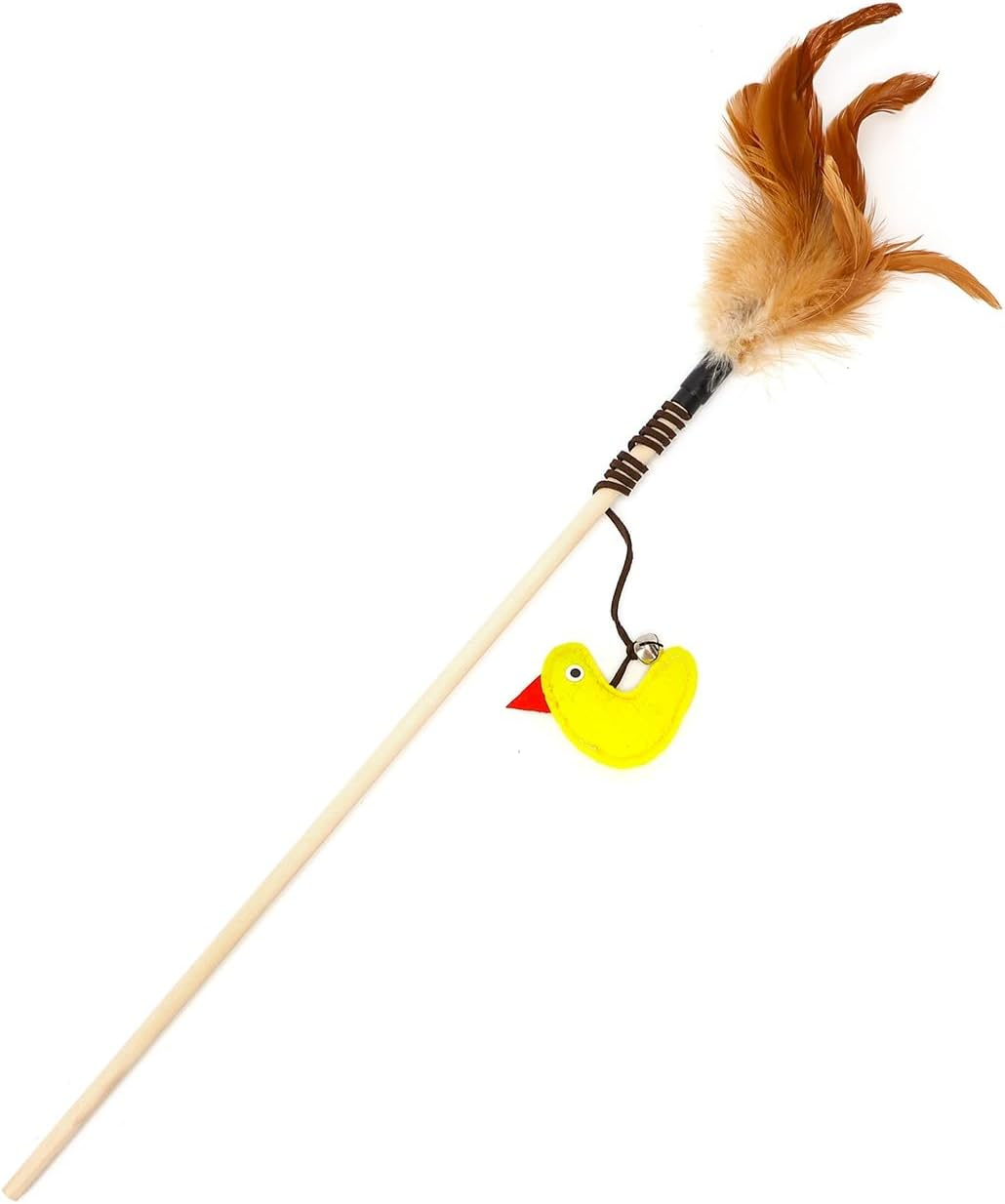 Patapalooza Cat Toy with Feathers and Rope, Ideal for Promoting Pet Movement and Interactive Play image number 2