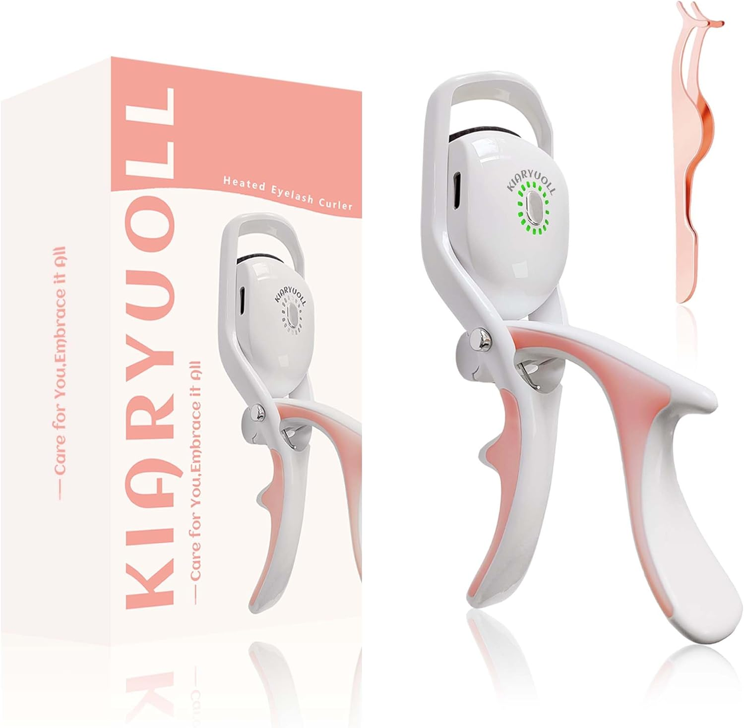 Electric Heated Eyelash Curler Kit Hot Lash Therapy Professional Eyelash Tools Battery Powered Lash Lifter Rechargeable Clamp for Various Eye Types Plastic Material (Colour Purple)