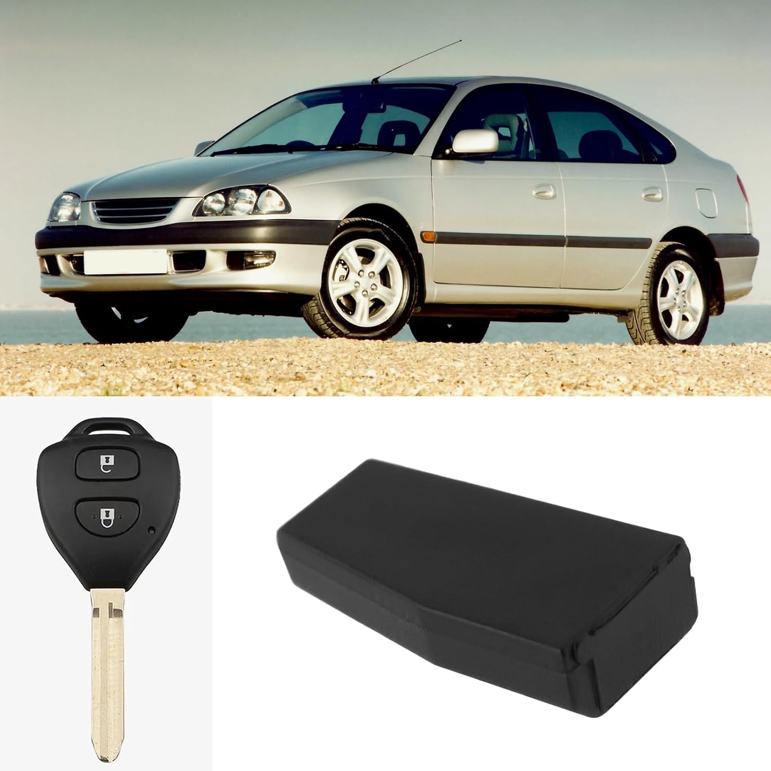 2Pcs Car Remote Key Transponder Chip ID4C 4C Immobilizer Chip Compatible with Toyota Avensis 1 2001-2003 image number 5