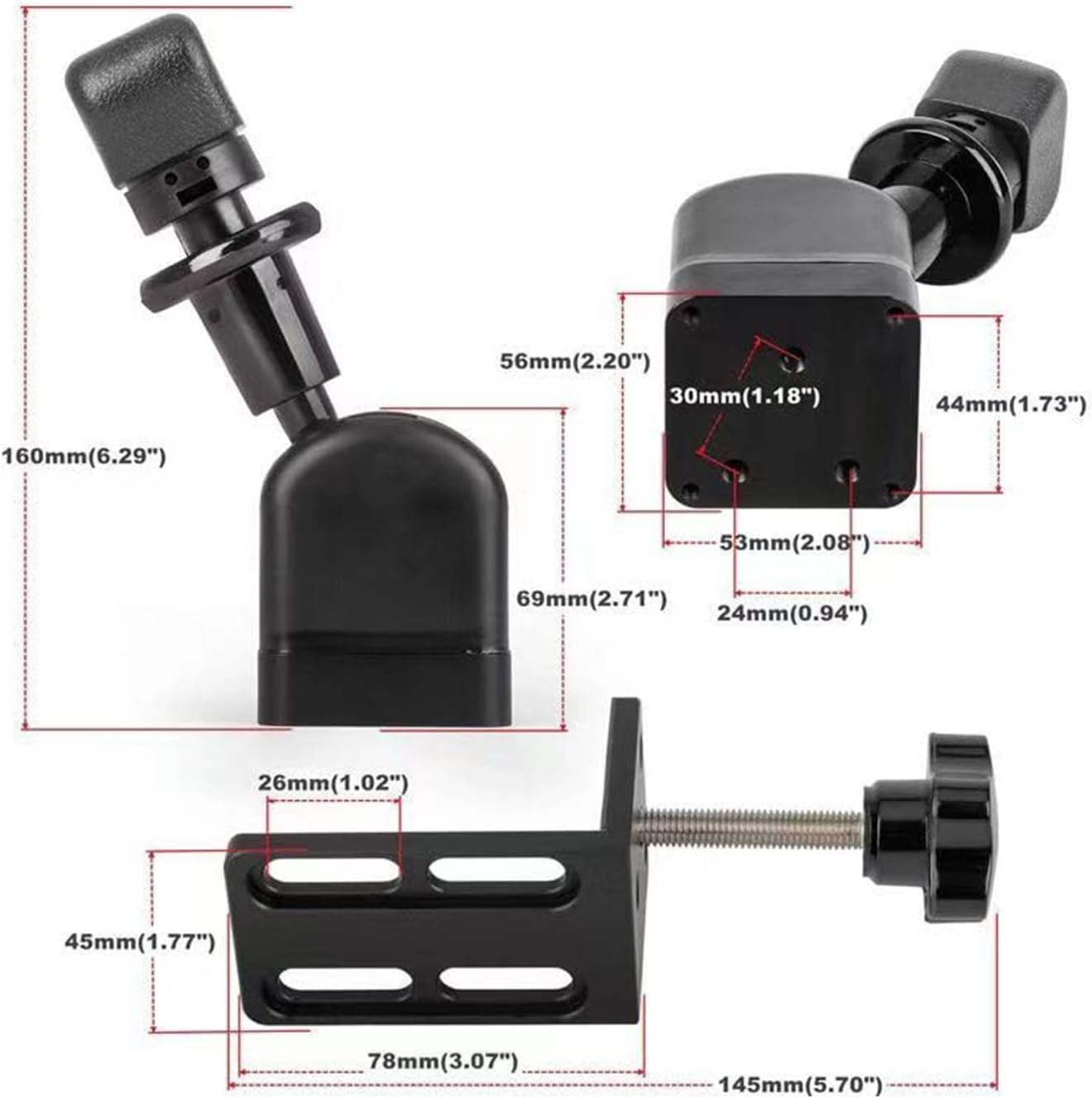 PC USB Handbrake, Sim Racing Hand Brake Compatible with for G27, G29, G920, G923, for T300 T300RS T GT, USB Truck Simulator Handbrake for ATS and ETS2 Games, for Wins PC Systems image number 3