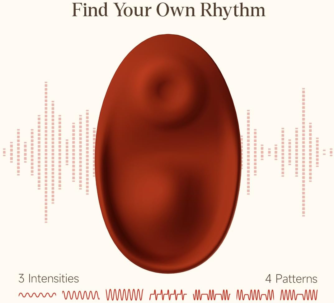 OSUGA Kiss Clitoral Tapping Vibrator Adult Sex Toys for Women, Clitoral Nipple Vibrators with 6 Intensities & 10 Patterns, Flapping Vibrating Stimulator Adult Toy for Female Men Pleasure (Red) - White image number 4