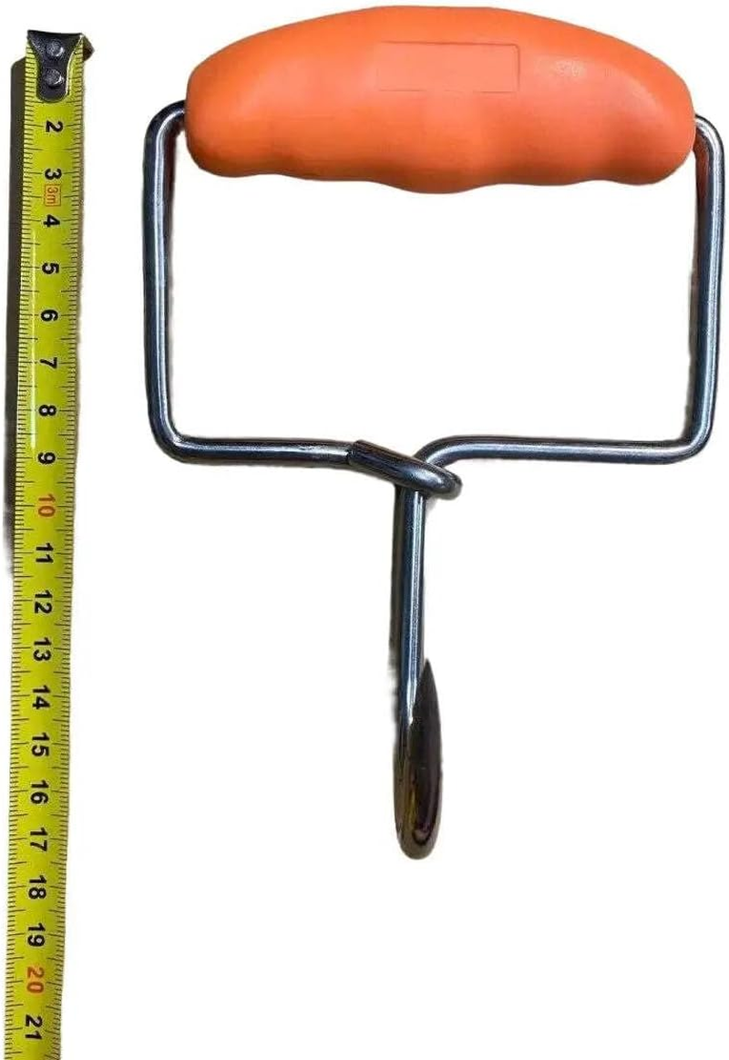 Butchers Hook Stainless Steel Square Boning Hook with round Moulded Grip 15Cm