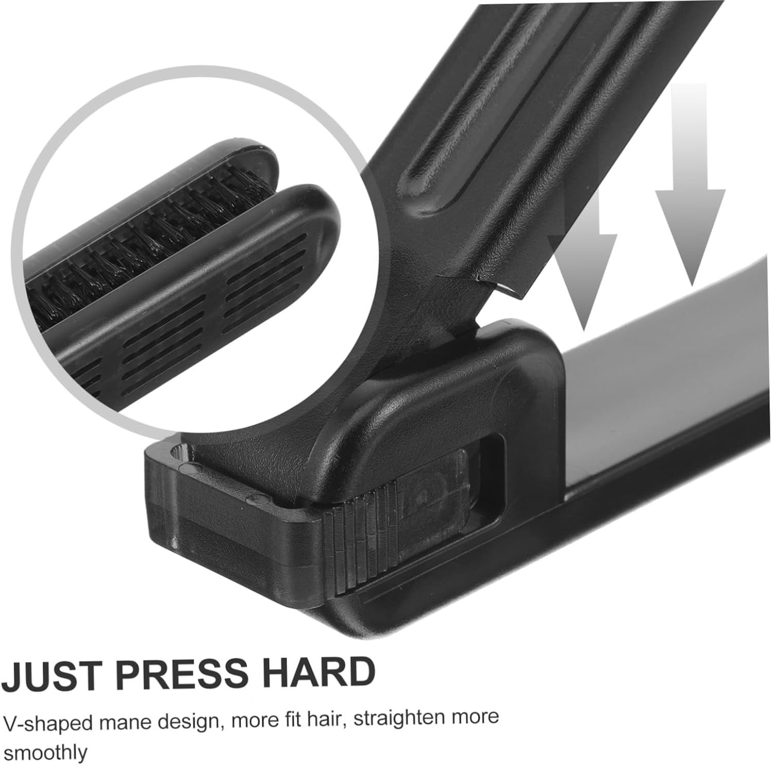 GANAZONO Hair Straighteners Brush Double-Sided Styling Tool Anti-Static Hair Health Smooth Straightening image number 3