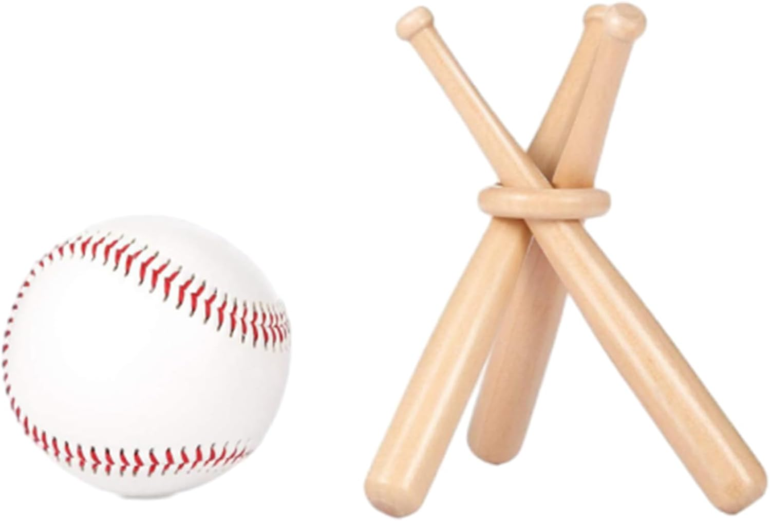 Baseball Stands for Display, Wooden Baseball Bats Display Stand Baseball Display Baseball Stands for Display for Tables for Kids and Sports Lover (Log)