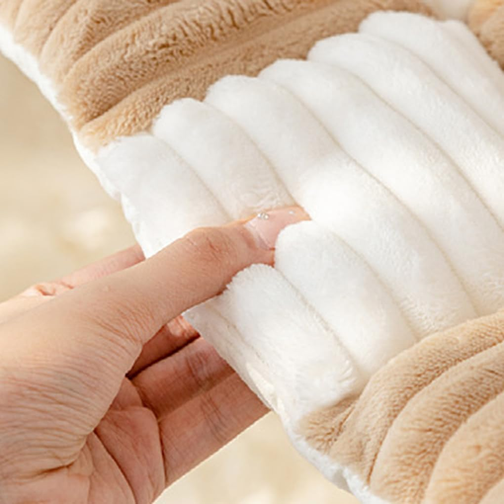 Cream-Coloured Large Plaid Square Pet Mat Bed Couch Cover, Funny Fuzzy Couch Cover, Dog Blankets for Large Dogs, Dog Bed Cover Pet Blanket (70 * 180, Darkcoffee) image number 4