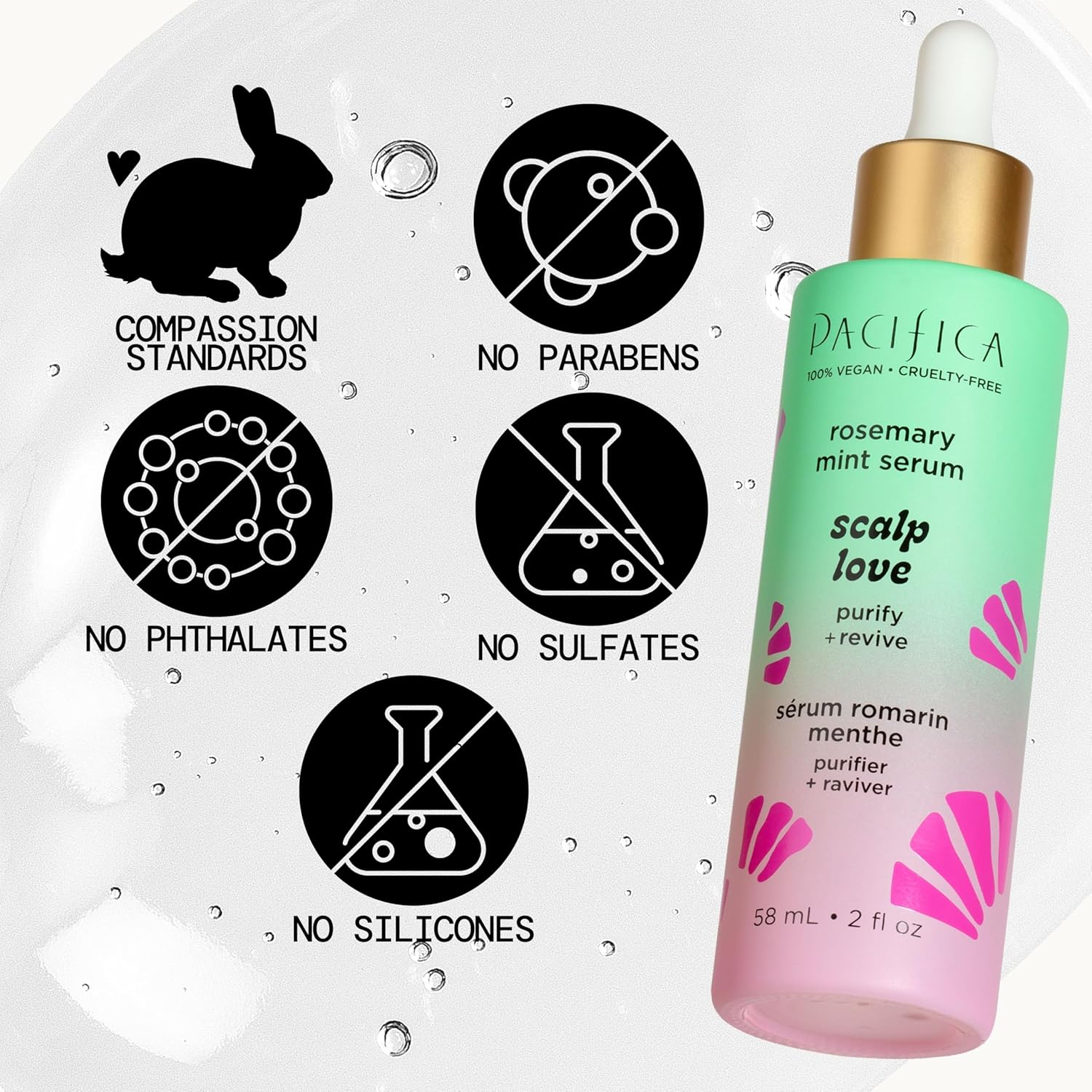 Pacifica Beauty | Scalp Love Rosemary Mint Serum + Rosemary Detox Scalp Scrub | Gently Exfoliates and Remove Product Buildup | Purify and Revive Your Scalp | 100% Vegan and Cruelty Free image number 3