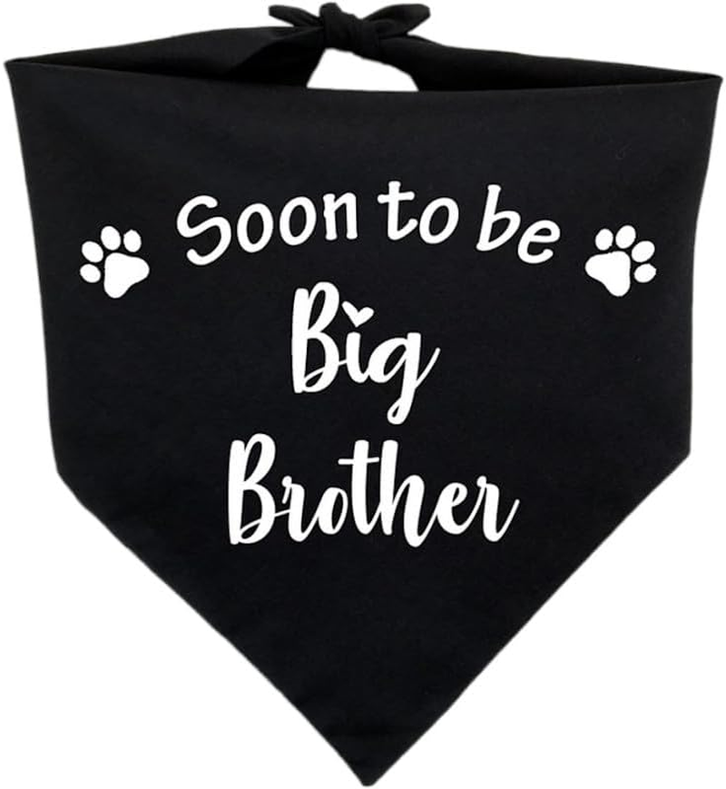 Big Brother Announcement Dog Bandana Baby Pregnancy Gift Shower Party Decorations image number 1