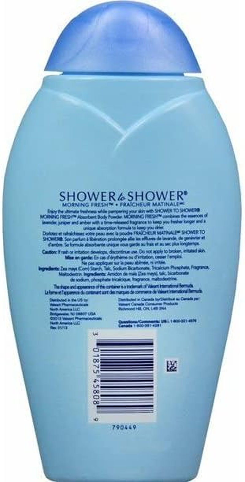 Shower to Shower Absorbent Body Powder Morning Fresh - 13 Oz, Pack of 5 image number 4