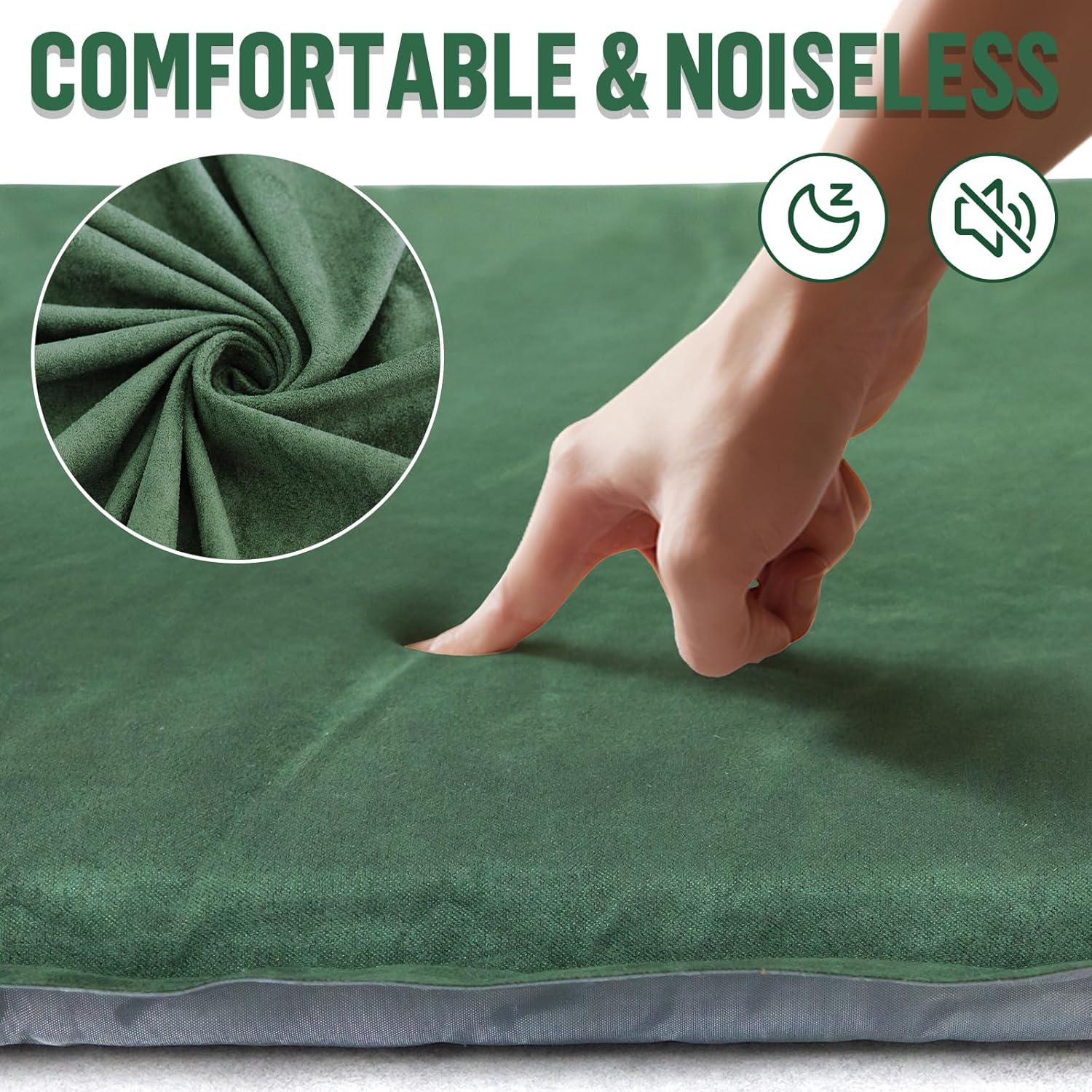 Night Cat Self-Inflating Sleeping Pad: Camping Mattress Single Memory Foam for Hiking - Comfortable Camping Mat Air for Outdoor image number 5