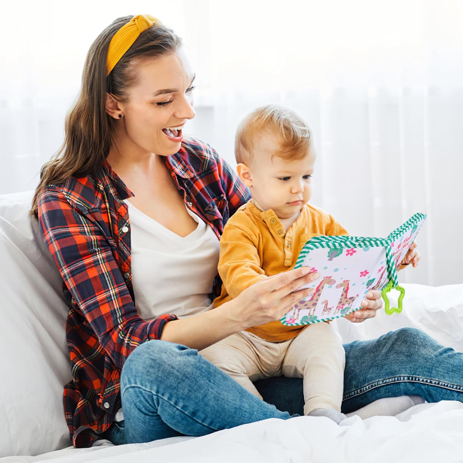 SHINEOFI Baby Photo Album Baby&lsquo;S My First Photo Book Cartoon Animal Cover Baby Cloth Album for Babies Newborns Toddlers Photography Album Party Favors image number 4