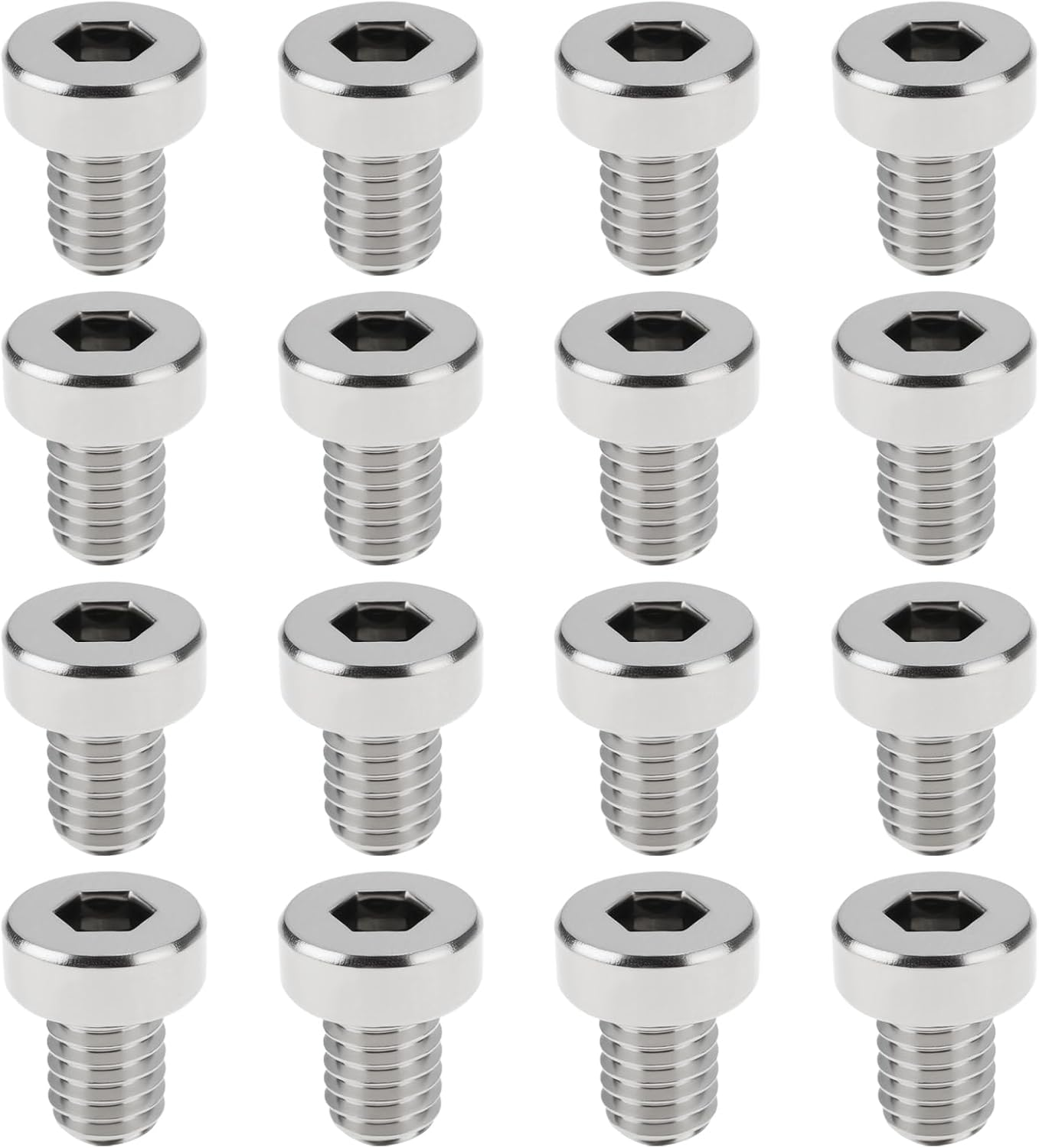 Briny River 16Pcs M6 X 8Mm Jaw Fixing Screws 304 Stainless Steel 4Mm Inner Hexagonal Head Screws Compatible with NCK Series Woodchuck Jaws