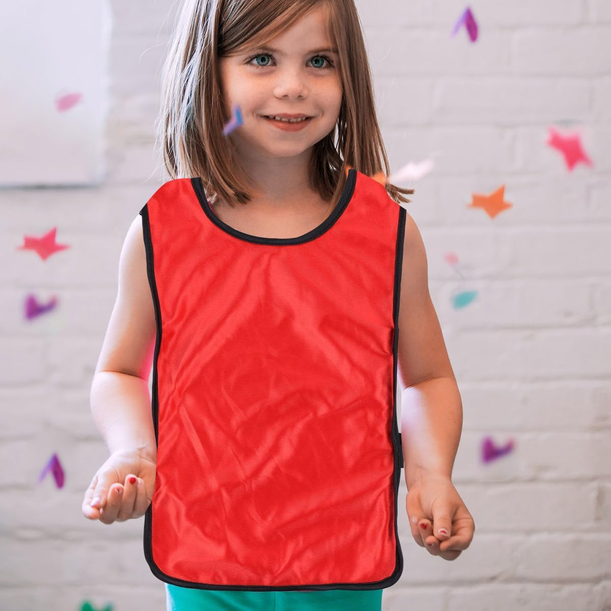 Sosoport 6Pcs Kids Tank Tops for Girls Boys Basketball Girls Tankini Kid Scrimmage Vests Boy Vest Football Mesh Jersey Training Waistcoat Football Vest Training Soccer Jersey Squad Uniform